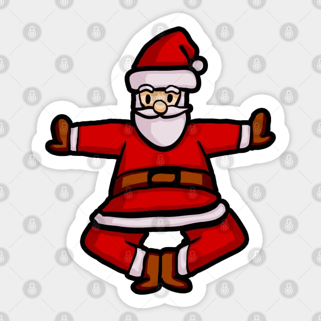 Santa Claus Doing Yoga Sticker by KsuAnn